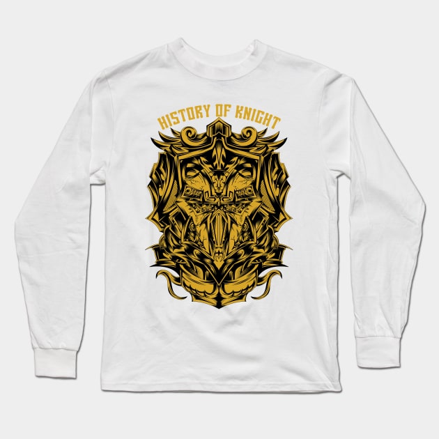 History of The Knight Long Sleeve T-Shirt by Kingdom Arts and Designs